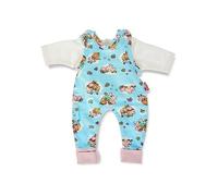 Heless 1085 - Ensemble de vêtements pour poupée au Design Licorne Emil et Fée Emma - 2 pièces - avec grenouillère et t-Shirt - Taille 28-35 cm