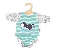 Heless Maillot de bain pour poupée 1118 – Pingouin à pois, 2 pièces, 28–35 cm