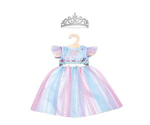 Heless 1130 1130 Robe de fée et Licorne avec Couronne argentée Multicolore Taille 28-35