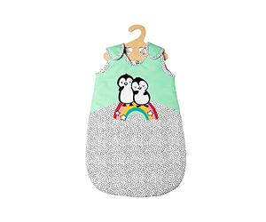 Heless 1194 - Gigoteuse pour poupées Motif Pingouin à Pois avec imprimé Pingouin et Fermeture Velcro - Taille 28 - 35 cm
