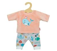 Heless 1285 - Vêtements de poupée en Design Baleine Bobby, Pyjama de 2 pièces avec t-Shirt et Pantalon en Tissu pour poupées et Animaux en Peluche de 28-35 cm