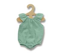 Heless 1413 - Vêtements de poupée 100% Coton Bio, Body à Volants Menthe pour poupées et Peluches de 28 à 35 cm