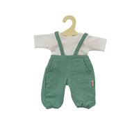 Heless 1416-Clothes 100% organic cotton, 2-Piece Set with Dungarees in Sage Gree