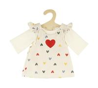 Heless Tenue poupée 1530 «Confetti de cœur» – Set de 2 pièces Robe en corde & T‑shirt 28–35 cm