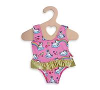 Heless 1662 - Maillot de Bain pour poupée, Motif Licorne, Taille 28-35 cm, pour s'amuser Pendant Les Chaudes journées d'été