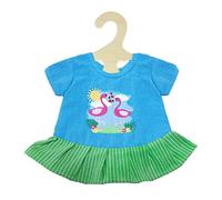 Heless 1810 - Robe pour poupée en Forme de Flamant Rose Ella - Commerce équitable - Taille 28-35 cm