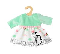 Heless 2124 - Dress for Dolls in Penguin Polka Dot Design, Soft Velour and with