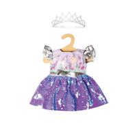 Heless 2131 - Fairy and Unicorn Doll Dress with Reversible Sequins and Silver Cr