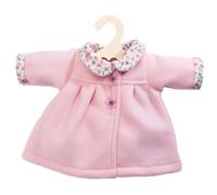 Heless 2277 Manteau pour Poupée à Col Rond Floral Rose Taille 35-45cm