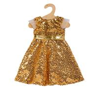 Heless 2330 - Vêtements de poupée au Design Goldstar, Robe avec Paillettes dorées et Ceinture pour poupées et Animaux en Peluche de 35 à 45 cm