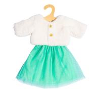 Heless Vêtements de poupées Yuki 2370 – Set 2 pièces blanc/turquoise, veste et jupe tulle 35-45 cm