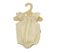 Heless Vêtement de poupée 2413 – Body à volants écru 100% coton bio pour poupées et doudous 35–45 cm