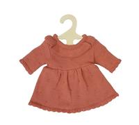 Heless 2490 - Vêtements de poupée 100% Coton Bio, Robe en Tricot pêche pour poupées et Peluches de 35 à 45 cm