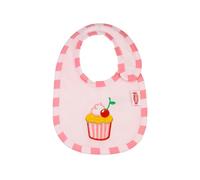 Heless 255 - Accessoires pour poupées Bavoir Emily's Cupcake, en Rose et brodé, Convient aux poupées et aux doudous de Toutes Tailles