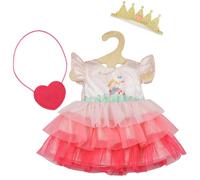 Heless 2580 - Vêtements de poupée, Robe Princesse Emily, en Rose, avec Poche en Forme de cœur et Couronne, pour poupées et Animaux en Peluche de 35-45 cm