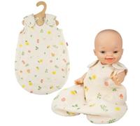 Heless 2693 - Sac de Couchage en Mousseline pour poupées « Freche Früchtchen », 100% Coton Bio, pour poupées et Peluches de 35 à 45 cm