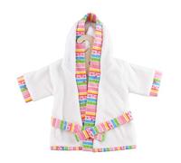 Heless 2777 Peignoir avec Ourlet coloré, Ceinture et Capuche, pour poupées et doudous de 35 à 45 cm