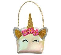 Heless 290 - Accessoires pour poupées au Design Licorne, Sac à Main avec Oreilles Scintillantes, Corne et Application de Fleurs pour poupées et Animaux en Peluche de 35-45 cm