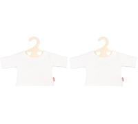 Heless 2956 T-Shirt pour poupée Blanc Taille 35-45 cm (Lot de 2)