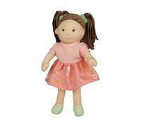 Heless 506 - Poupée en Tissu Fillette Rose avec Une Jolie Robe à Habiller et à déshabiller, poupée Molle d'env. 22 cm à câliner, à Jouer et à Aimer