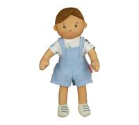 Heless 509 - Poupée en Tissu Ben avec Salopette Bleue et Chemise à Habiller et à déshabiller, poupée Molle d'env. 22 cm à câliner, à Jouer et à Aimer