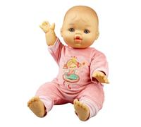 Heless 54037 - Ensemble de poupée avec poupée Gordi Fille et grenouillère en Velours Rose « Princesse Emily », Taille env. 34 cm