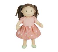 Heless 56 - Poupée en Tissu Fille Lucie avec Robe Rose à Habiller et à déshabiller, poupée Molle d'env. 32 cm à câliner, à Jouer et à Aimer