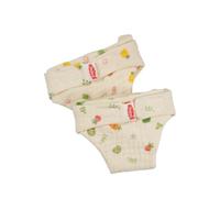 Heless 620 - Couche en Mousseline pour poupée « Fruits espiègles », 100% Coton Bio, pour poupées et Peluches de 35 à 45 cm
