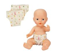 Heless 6201 - Couche en Mousseline pour poupée « Freche Früchtchen », 100% Coton Bio, pour Peluches et poupées de 28 à 35 cm