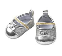 Heless Ballerines pour poupées 7481 – paillettes argenté Taille 30–34 cm