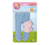 Heless 750 - Collants avec Chaussettes pour poupées en Couleurs Pastel Assorties 1 sur 3 Motifs (aléatoire) Taille 28-35 cm
