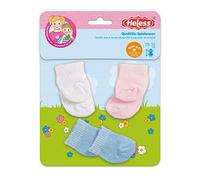 Heless - 773 - Chaussettes 3 Paires pour Poupées de 28-35 cm, Rose/Blanc