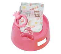 Heless 808 - Pot de poupée Rose de diamètre 15 cm avec hochet, tétine et Grande Couche, adapté aux Tailles de poupées courantes