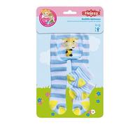 Heless 878 - Vêtements de poupées au Design Animaux Amusants, Collants et Chaussettes avec Motifs d'animaux en 3 Dessins (Assortis), pour poupées et Animaux en Peluche de 35 à 45 cm