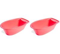 Heless 910Heless Baignoire pour poupée 40,5 x 23 x 13 cm, Bleu,Rose (Lot de 2)