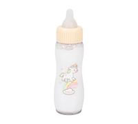 Heless 940 - Biberon Magique « Henri la Licorne », avec Couvercle Beige et Motif Licorne, Accessoire pour poupées avec Lait Magique