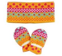 Heless bandeau de vêtements de poupée avec mitaines orange 35-45 cm Orange G