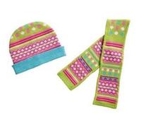Heless chapeau et écharpe de poupée vert/rose 35-45 cm Multicolore G