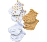 Heless Chaussettes de poupée 1711 – Lot de 3 paires à paillettes Blanc/Or/Argent 28 à 35 cm