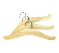 Heless cintres en bois 3 pièces 16x5 cm Ivoire G