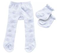 Heless collants et chaussettes de poupée polyester blanc/argent 35-45 cm Blanc G