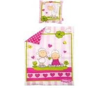 Heless Couverture de poupée (45x35 cm) avec oreiller (17x17 cm) Rose G