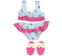 Heless poupée bikini avec pantoufles pour poupée de 35-45 cm Bleu G