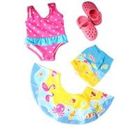 Heless – Set de bain pour poupées 35–45 cm – Modèle 88 – Jaune/Rose