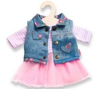 Heless Robe en dentelle 1550heless avec gilet en denim pour petite poupée