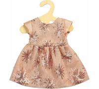 Heless 1230 - Vêtements de poupées Rose doré, Robe Scintillante avec Paillettes en Forme d'étoile pour poupées et Animaux en Peluche de 28 à 35 cm