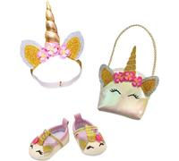 Heless Set d'accessoires ballerines, sac, bandeau licorne (38-45cm)