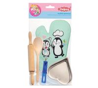 Heless® Set de pâtisserie Pingouin Set d'accessoires pour poupées