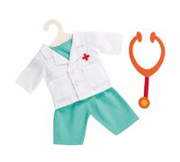 Heless - Tenue de médecin pour poupée avec stéthoscope, 4 pièces, taille 35-45 cm