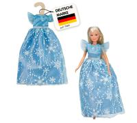 Heless Time2Shine 8132 - Robe de Princesse « Fleur de Cerisier », en Rose et Blanc, avec Jupe en Tulle et Ceinture dorée, pour poupées de Mode de 29 cm